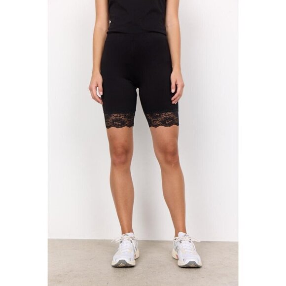 NWT SOYA CONCEPT Marica 268 Black Lace Biker Shorts - Picture 3 of 6